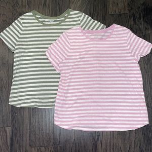 2 striped linen T-shirts